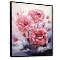 thumbnail image 2 of Designart "Serenity in Flowers Pink Minimalist Beauty II" Abstract Botanicals Floater Framed Canvas Art Print, 2 of 7