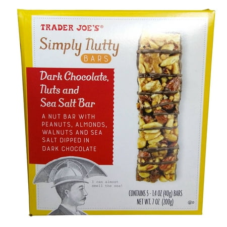 Trader Joeâ??s Simply Nutty Bars - Dark Chocolate, Nuts and Sea Salt