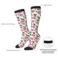 thumbnail image 4 of Rateoe Rose Flowers Pattern Women’s Knee High Crew Socks,Trouser Socks Comfortable, Breathable, Moisture-Wicking and Soft, 4 of 6