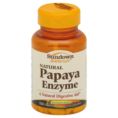 Sundown Papaya Enzyme Chewable Tablets 100 Tablets