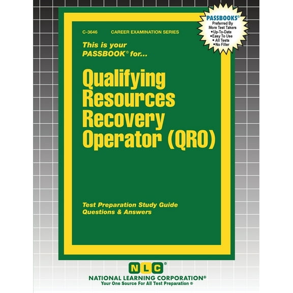 Career Examination Qualifying Resources Recovery Operator (QRO), Book 3646, (Paperback)