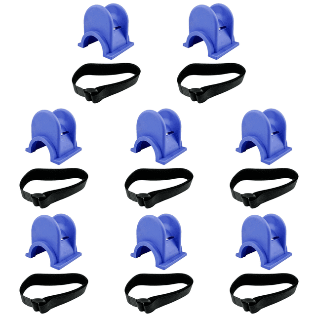 Soporte para caña de pescar en forma de U, accesorio portátil de TPE para equipo de pesca (azul)