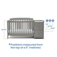 Delta Children Mason 6in1 Convertible Crib and Changer, Gray