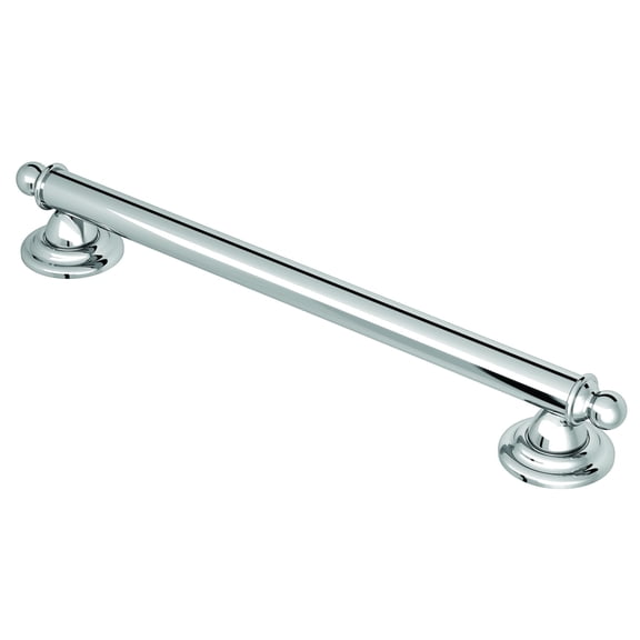 Moen Brantford Chrome Bathroom Safety 12-Inch Stainless Steel Traditional Bathroom Grab Bar