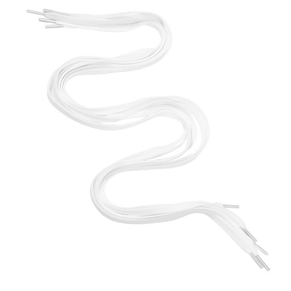 Homoyoyo White Flat Shoe Laces 6 Pcs Polyester Lightweight for Sneakers Boots and Casual Shoes