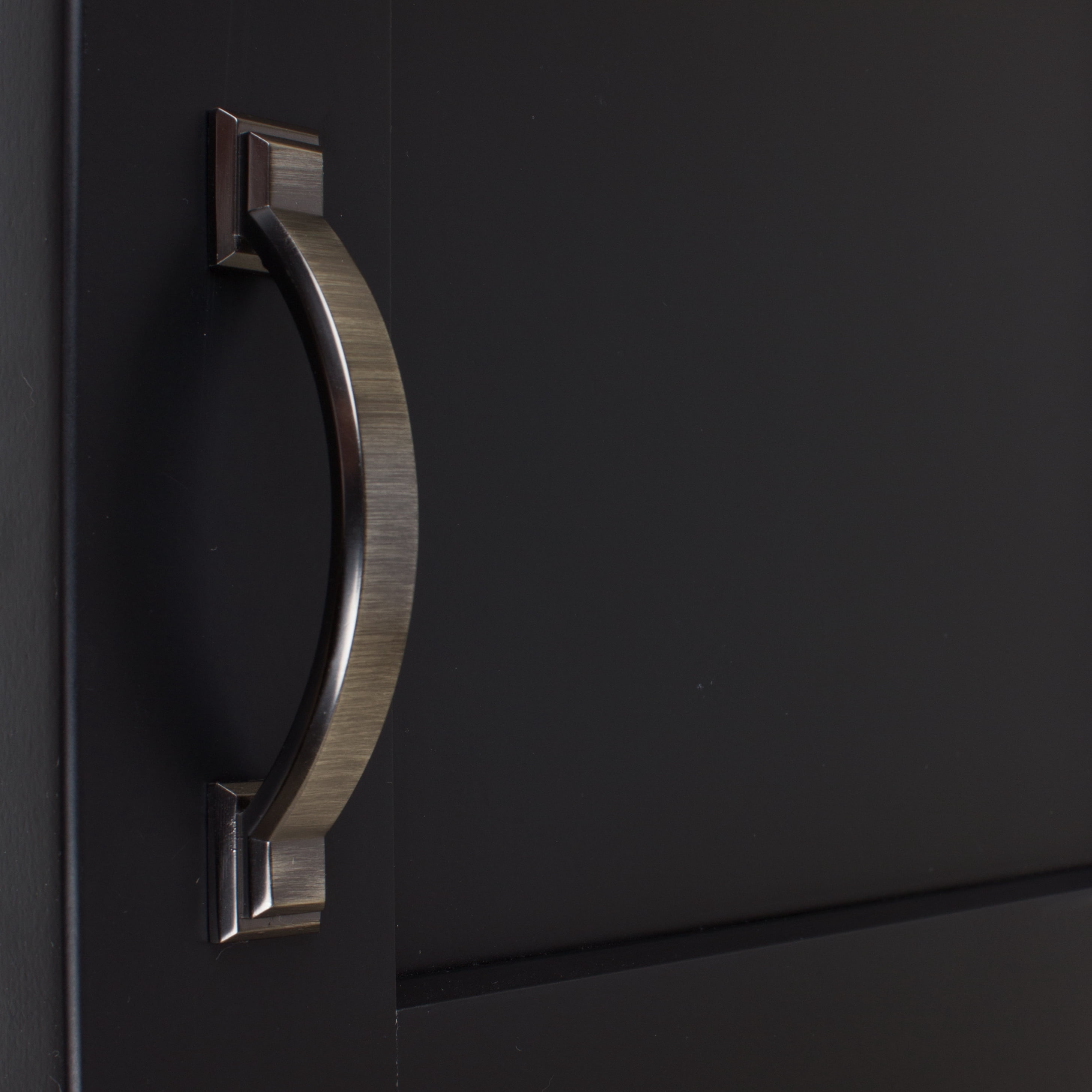 GlideRite 3 in. Center Arched Square Pulls Cabinet Hardware Handles, Brushed Pewter, Pack of 5