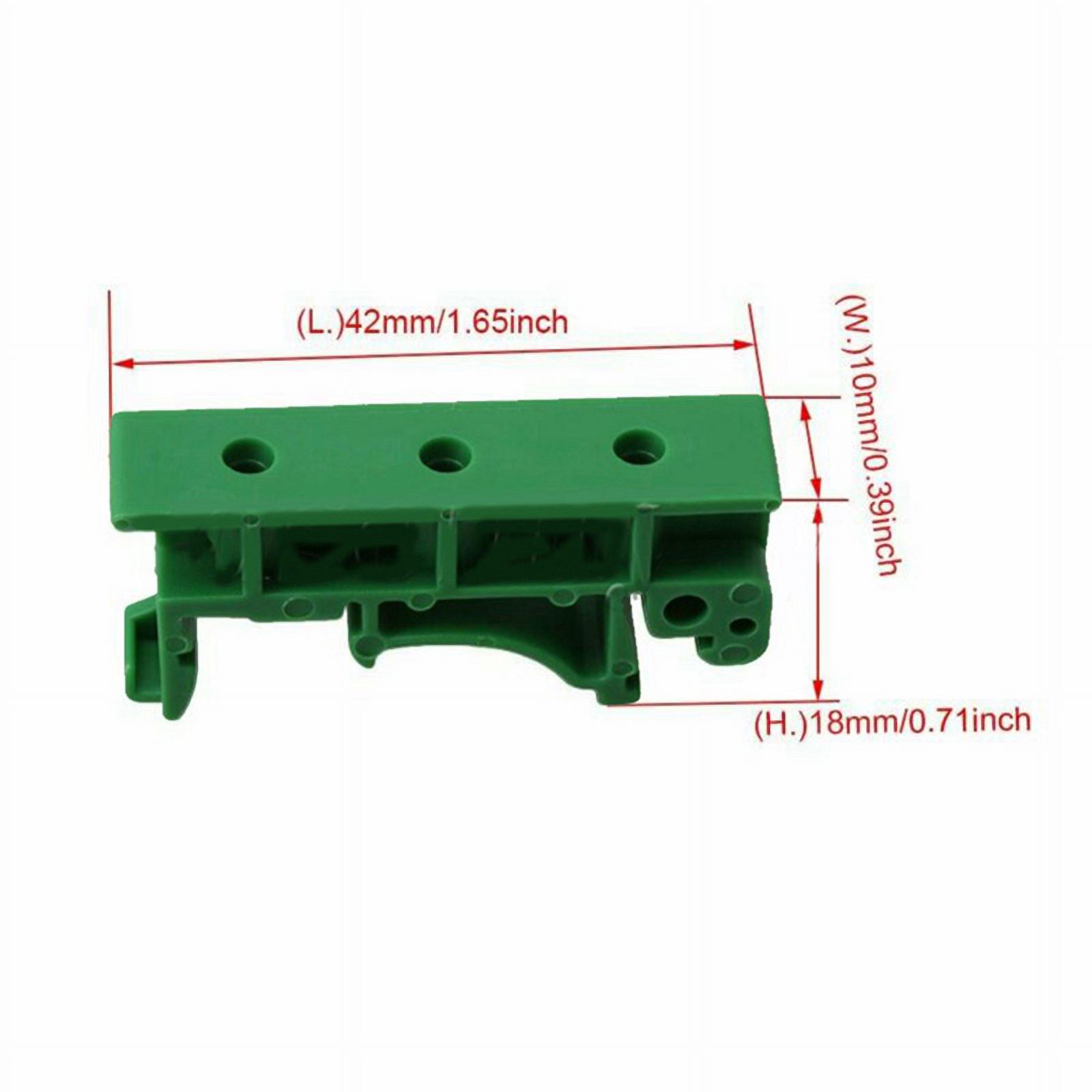 100Pcs DRG-01 PCB for DIN 35 Rail Mount Mounting Support Adapter Circuit Board Bracket Holder Carrier Clips Connectors