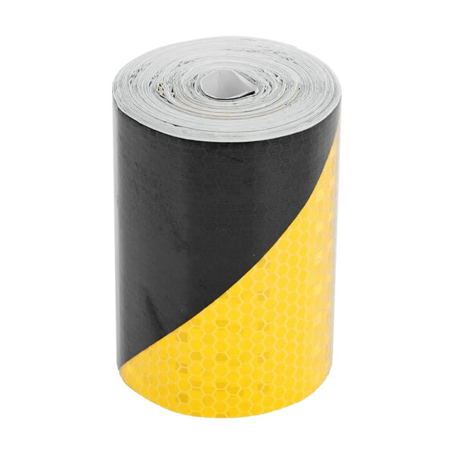 Cinta adhesiva de pinstripe de liberación de aire universal de 32.81ft x 3.94" de Unique Bargains para automóviles Amarillo, Negro