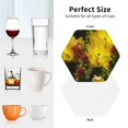 thumbnail image 6 of Fuzoiu Cactus Flowers Print Leather Coasters Set,Drink Coasters Set of 4,for Tabletop Protection, Durable PVC Coasters,Home Décor and Housewarming Gift-Hexagon, 6 of 6