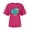 Hot Pink, variant on Women Vintage 80s T Shirts Casual Retro 80s Party Shirt Tops Lady Polyester T-shirt