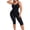 Black, variant on Athlemo Plus Size Womens Shapewear Tummy Control V Neck Sculpting Backless Bodysuit