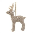 thumbnail image 2 of Melrose Felt Wool Deer Christmas Ornaments - 6.5" - Brown - 6ct, 2 of 2