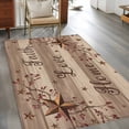thumbnail image 2 of Area Rug for Living Room, Country Star Brown Non-Slip Indoor Large Carpet for Bedroom/Dining Room, Farmhouse Vintage Plants Wooden Washable Low-Profile Rectangle Floor Mat Runner Rugs - 2.7 x 5 Ft, 2 of 8