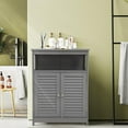 thumbnail image 5 of YANG2 Bathroom Floor Cabinet, Wooden Storage Cabinet with Double Shutter Doors & 3-Position Adjustable Shelf, Side Storage Organizer Cabinet, 23.5 x 12 x 31.5 inches (Grey), 5 of 7