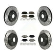 thumbnail image 1 of Transit Auto Front Rear Coated Drilled Slotted Disc Brake Rotors and Ceramic Pads Kit for Car Buick Encore Chevrolet Trax KDC-100430, 1 of 11