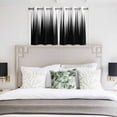 thumbnail image 3 of Black White Kitchen Curtains Window Panels, Modern Geometric Abstract Gradient Striped Insulated Window Treatment Curtain, Grommet Curtains for Bedroom/Living Room/Bathroom, 2 Piece 42"Wx54"L, 3 of 8