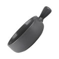 thumbnail image 2 of Round Ceramics Baking Plate Practical Household Handle Baking Tray Fruit Salad Plate for Home Kitchen Bakery (Grey), 2 of 8