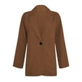 thumbnail image 4 of Women's Elegant Sporty Summer Fitted Jacket Suit Jacket Business Oversize Elegant Spring Thin Transition Jacket Jacket Short Women's Blazers & Suit Jackets Coffee XXXXL, 4 of 6