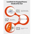 thumbnail image 3 of Precision Level Ruler Picture Hanging Tool with Built-In Level Guide, 3 of 7