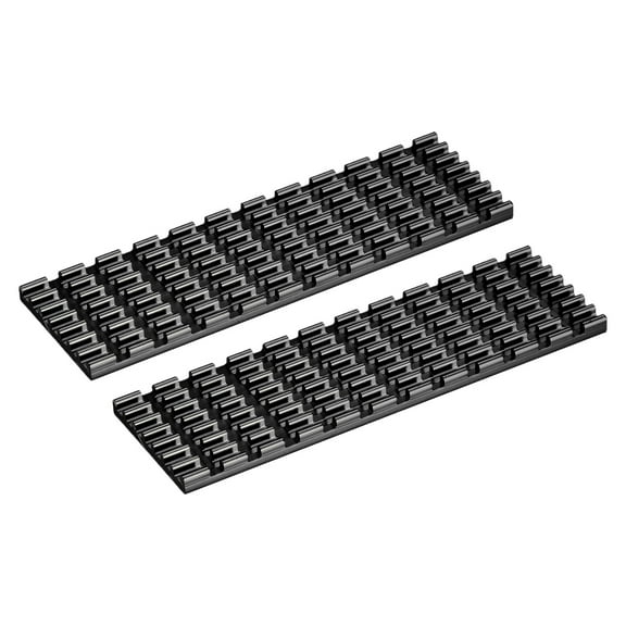 Uxcell 2 Pack M.2 SSD Heatsink Cooler with Thermal Pad Alloy Aluminum Cooling Sink for PC, 70x22x3mm, Black