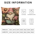 thumbnail image 5 of Spring Summer Gnome Lumbar Decorative Throw Pillow Cover Rectangular Pink Sunflower Outdoor Home Decor, Floral Flower Diamonds Butterfly Seasonal Couch Cushion Case, 5 of 5