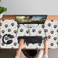thumbnail image 4 of Long Mouse Pads for Desk,Black Dog Puppy Paw Desk Mats on Top Of Desks, Desk Mouse Pad Extra Large with 3mm Non-Slip Base and Stitched Edge for Gaming,Office,Work,Home 47.3"x23.6", 4 of 6