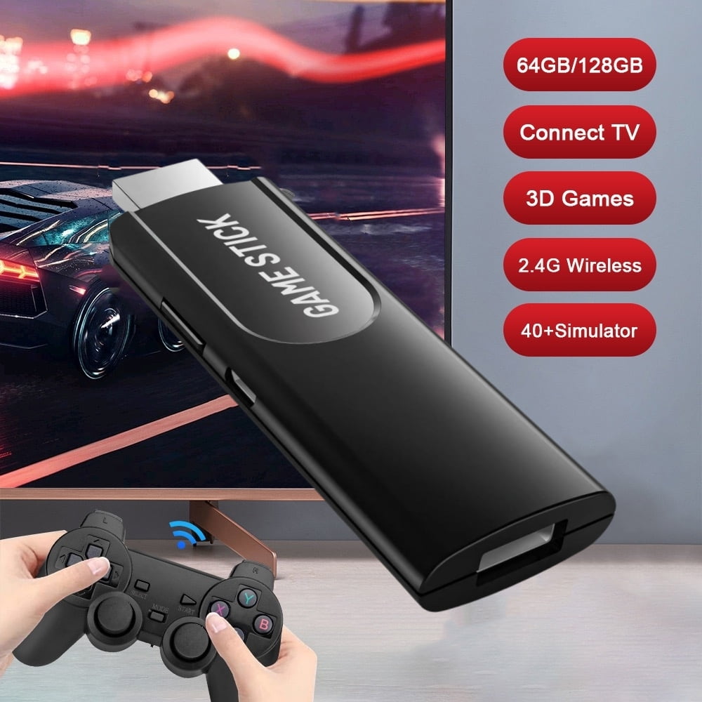 ZYTKWT K8 Video Game Console - 4K HDMI, 2.4G Wireless Controllers, 64GB, 40,000+ Games, 40+ Emulators, Portable Game Stick