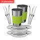 thumbnail image 5 of Sonducket Paquete de 12 vajilla para acampar, vajilla, acero inoxidable, , liviana, plegable, pulido, lavable, cuchara, tenedor Kits de desorden para acampar, 5 of 6