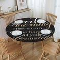 thumbnail image 3 of Round Fitted Tablecloth with Elastic Verse Scripture Quote Round Outdoor Tablecloths Fitted Table Covers for Round Tables Waterproof Reusable Vinyl Table Cloth for Indoor and Outdoor 62"-68", 3 of 7