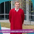 thumbnail image 6 of Endea Graduation Matte Red Graduation Gown, 6 of 8