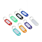 SagaSave 100 Pcs Key Labels Keychain Key ID Tag Name Tag Ring Keychain Plastic