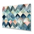 thumbnail image 2 of Designart "Blue Form Mapping III" Modern Geometric Metal Wall Decor, 2 of 5