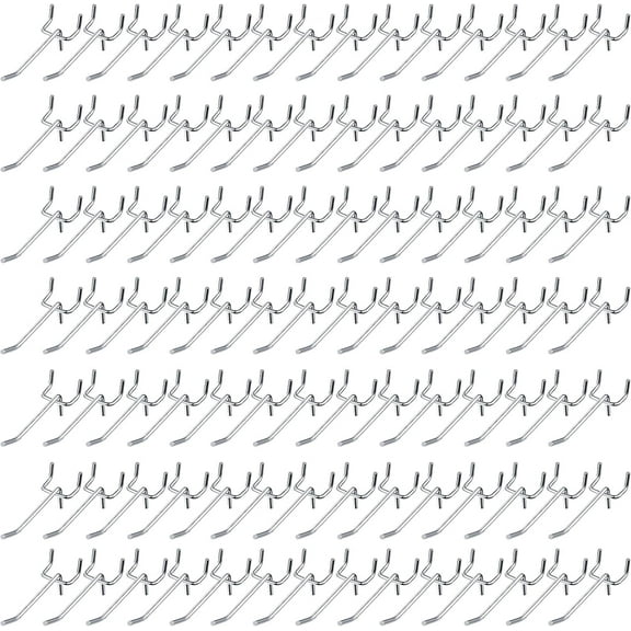 Lsupdaol 20 Pack Peg Board Hooks Stainless Steel Pegboard Hooks Shelving Display Hanging Peg Board Holders for 1/8 and 1/4 Garage Storage Tools Organizer