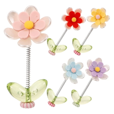 Zehuanyu 5 Pcs Sunflower Dancing Toy Car Spring Ornaments Office