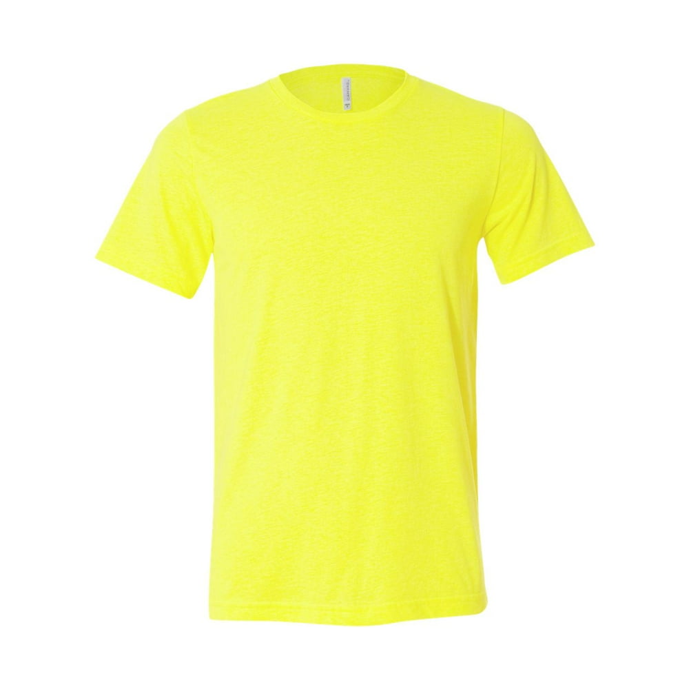 BELLA+CANVAS - Unisex Poly-Cotton Short-Sleeve T-Shirt - NEON YELLOW ...