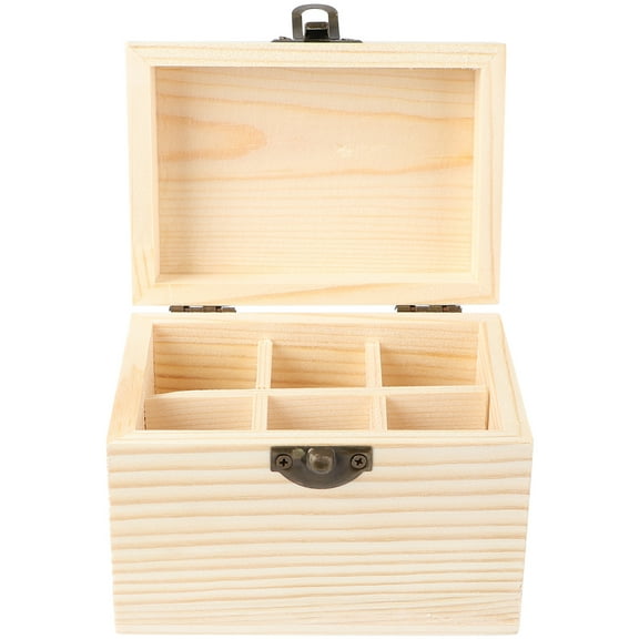 Essential Oil Box Storage Wooden Case Bottle Cabinet