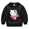 thumbnail image 3 of Hello Kitty nueva ropa para niños pantalones con capucha traje para niños y niñas terciopelo grueso cálido invierno traje de dos piezas de manga larga, 3 of 5