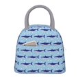 thumbnail image 1 of Fotbe Cute Shark Bolsa de Almuerzo con Estampado, Lonchera Aislada, Contenedor de Comida Reutilizable Tipo Cooler a Prueba de Fugas, 1 of 6