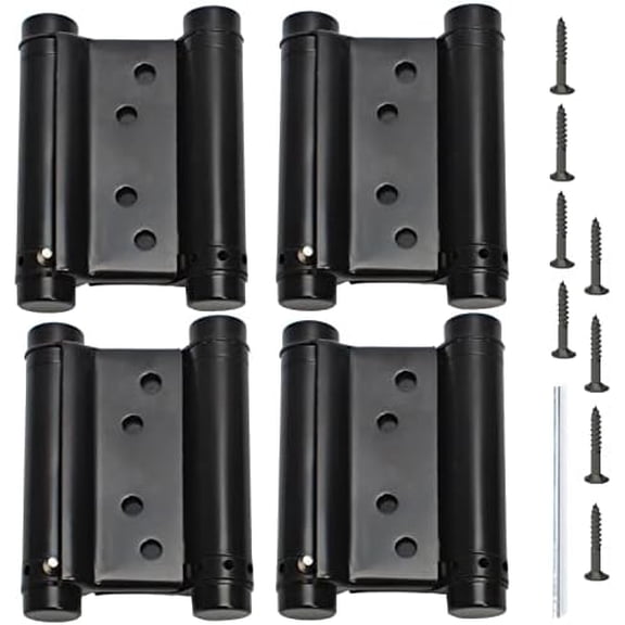 3" Double Action Spring Hinges, Self Closing Door Hinges for Saloon Cafe Pub Swinging Doors, 201 Stainless Steel, Including Pins and Screws, 4-Pack$$Tools & Hardware Other