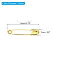 thumbnail image 2 of Uxcell Safety Pins 0.75 Inch Nickle Plated Small Sewing Pins Gold Tone 400Pcs, 2 of 5