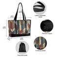 thumbnail image 2 of FORMRS Canvas Laptop Tote Bag for Women with 15.6" Computer Compartments Shoulder Handbag, Beige Geometric, 2 of 7