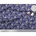 thumbnail image 3 of Soimoi Polyester Crepe Fabric Leaves & Floral Block Decor Fabric Printed Yard 42 Inch Wide, 3 of 3