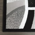 thumbnail image 3 of Black Contemporary Bordered 4x6 Area Rug Rugs Modern Carpet - Actual Size 3' 7" x 5' 2", 3 of 6