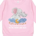 thumbnail image 3 of Inktastic My Grandma Loves Me to the Moon and Back Elephant Family Toddler Sweatshirt, 3 of 4