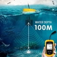 thumbnail image 5 of Portable Fish Finder Contour Readout Handheld Fishfinder Depth readout 3ft(1m) to 328ft (100m) with Sonar Sensor Transducer and LCD Display 5 Modes Sensitivity Options Fish Depth Finder Yellow Black, 5 of 10