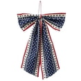 thumbnail image 2 of erdimoy 4 Styles 4th of July Large Patriotic Door Bow, Red White Blue Star Stripe Wreath Ribbon Bow, Independence Day Memorial Day Front Porch Hanging Decor, 2 of 6
