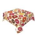thumbnail image 6 of Zufioo Donut Print Square Decorative Tablecloth, Wrinkle-resistant, Waterproof and Oil-resistant Tablecloth Coffee Table Cloth, Suitable for Restaurants-54"x54", 6 of 8