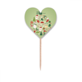 thumbnail image 1 of mas Santa Claus Snowman Tree Green Toothpick Flags Heart Lable Cupcake Picks, 1 of 3