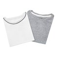 thumbnail image 3 of Playera George Talla EG 2 Pack de Manga Corta Básica Gris Jaspe y Blanco, 3 of 4