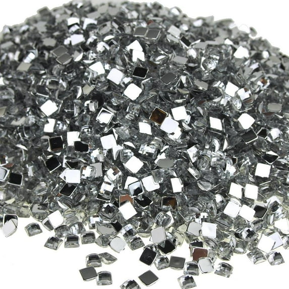square-shaped acrylic rhinestone diamonds, 6mm